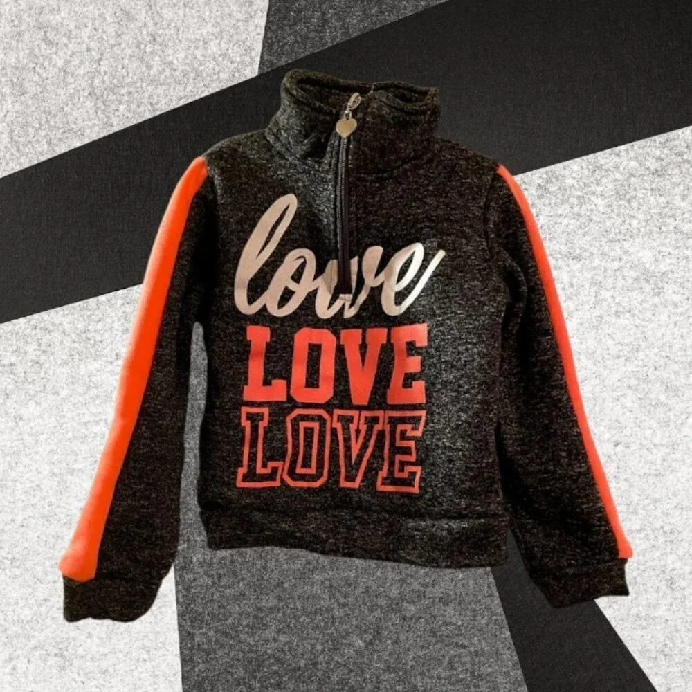 Love Love Love Girl's Graphic Sweatshirt